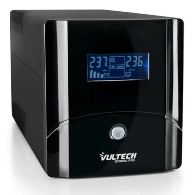Afbeelding van VulTech UPS2000VA PRO Line Interactive Ononderbroken stroomvoorziening met LCD, Zwart [Italië]