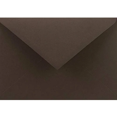 Afbeelding van Netuno 25 donkerbruine C6 enveloppen 114x162mm 115g Sirio Color Cacao puntklep zonder venster voor bruiloft verjaardag kerstmis uitnodigingen brief wenskaarten
