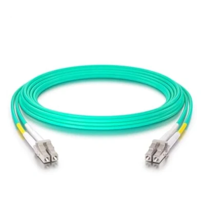 Afbeelding van Fiber Patch Cable LC to OM3 10Gb/Gigabit Multi Mode Jumper Duplex 50/125μm LSZH Optic Cord for SFP Transceiver, Aque, 3 Meter(9.8 ft)