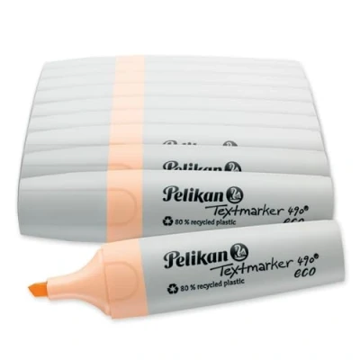 Afbeelding van Pelikan Markeerstift 490 eco, pasteloranje, 10 stuks in doos