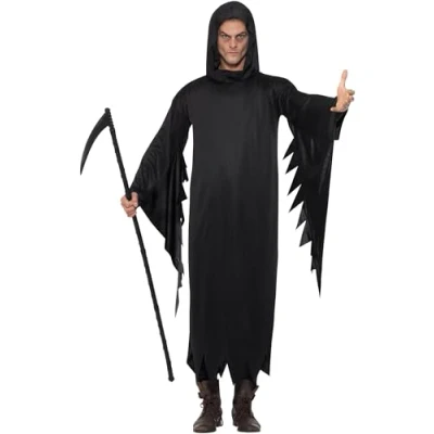 Afbeelding van Halloween! Smiffys kostuum schrijver, zwart, met gewaad en capuchon