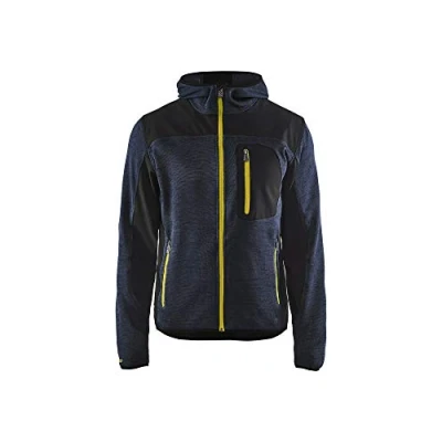 Afbeelding van Blaklader Gebreid vest met softshell 4930 2117 Donkerblauw/Geel 4XL