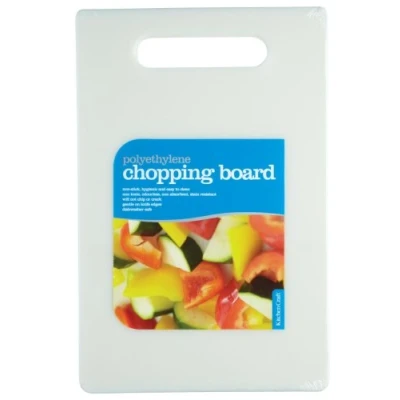 Afbeelding van KitchenCraft Middelgrote Snijplank, Voedselveilig Kunststof, Wit, 30 x 20 Centimeter