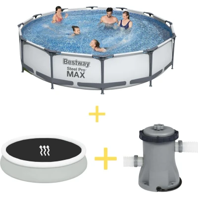 Afbeelding van Bestway Zwembad Steel Pro MAX 366 x 76 cm Inclusief Solarzeil &amp; Filterpomp