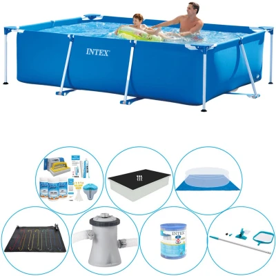 Afbeelding van Intex Frame Pool Rechthoekig 260x160x65 cm Zwembad Comfort Pakket