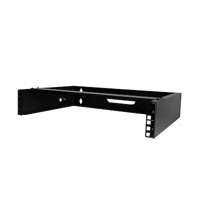 Afbeelding van StarTech.com 2U Wandmonteerbare Netwerk Rack, 35cm (14&quot;) Diep (Low Profile), 19&quot; Patch Panel Bracket voor Smalle Server, IT Apparatuur, Switches, Max: 35kg, Zwart (RACK 14 BRACKET)