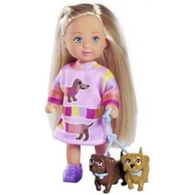 Afbeelding van Simba 105733688 Evi Love Dogs, pop met twee schattige teckels aan de lijn, 12 cm speelpop, vanaf 3 jaar