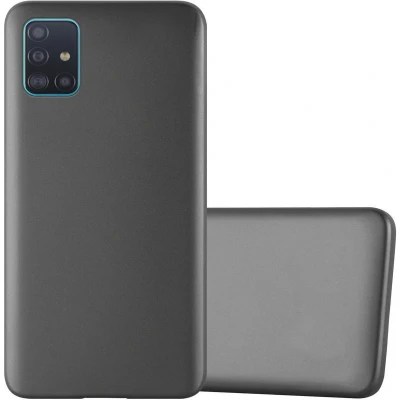 Afbeelding van Cadorabo Hoesje geschikt voor Samsung Galaxy A51 5G in METALLIC GRIJS Beschermhoes gemaakt van flexibel TPU silicone Case Cover