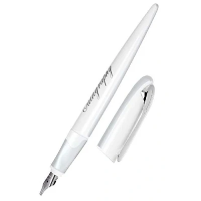 Afbeelding van Online Kalligrafie vulpen, vulpen Air Pastel Silver, kalligrafiepen in lijndikte 1,8 mm, voor standaard inktpatronen of converter, incl. combinatiepatroon blauw, 10047/3D