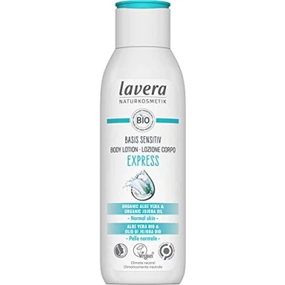 Afbeelding van Lavera Basis Sensitiv bodylotion express bio EN IT 250 Milliliter