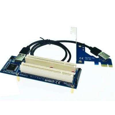 Afbeelding van Sintech PCI E Express X1 to Dual Riser Extender Card with Low Profile Bracket