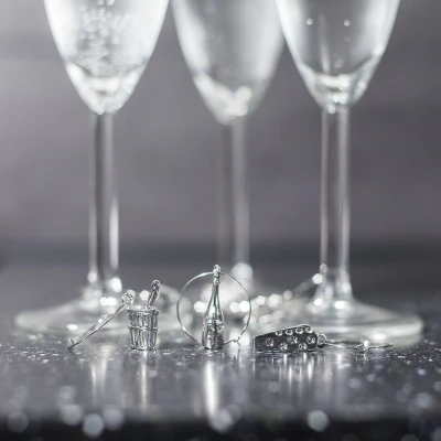 Afbeelding van Wine Charms Glasmarkeerders (set van 6) Invotis