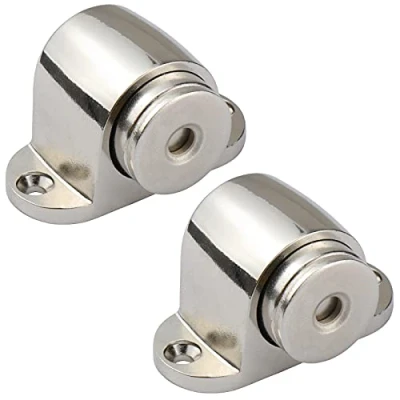 Afbeelding van Hysagtek 2 stuks roestvrijstalen magnetische deurstoppers vangen met gemonteerde schroeven, geen slaan of raken muren