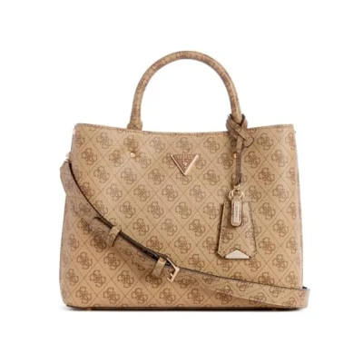 Afbeelding van Guess Meridian Girlfriend Satchel Handtas latte, Dames, Maat: One Size, Latte