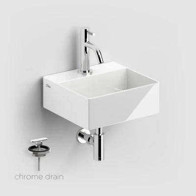 Afbeelding van Fonteinset Clou New Flush 1 Incl. Toebehoren 9x28 Cm Glanzend Wit