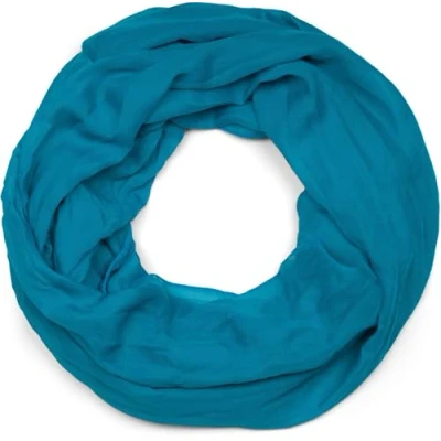 Afbeelding van styleBREAKER lichte unikleurige lussen sjaal, zijdezacht, uniseks 01016076, Kleur:Zwart