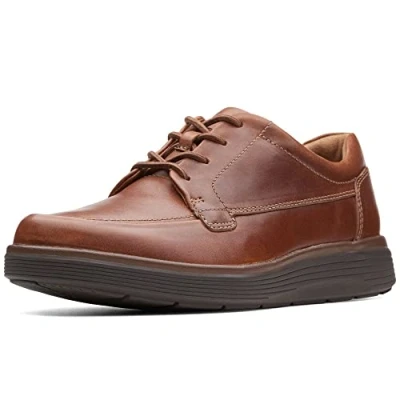 Afbeelding van Veterschoen Clarks Men Un Abode Ease Dark Tan Leather Schoenmaat 45
