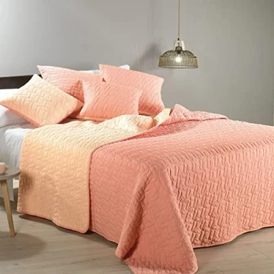 Afbeelding van Caleffi Sprei, gewatteerd, pagode, eenkleurig, eenpersoonsbed, perzik