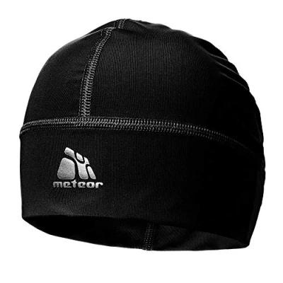 Afbeelding van meteor Muts onder Fietshelm Skihelm Rennende hoed Beanie perfect voor heren dames jeugd kinderen Unisex One size Shadow (Zwart)