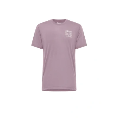 Afbeelding van Jack Wolfskin Vonnan Graphic Tshirt print, Heren, Maat: XL, Explore wild blossom