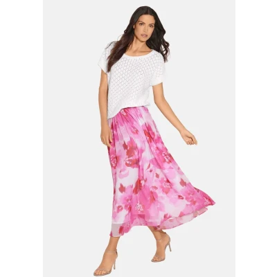 Afbeelding van Madeleine MIT Unikatprint Maxirok, Dames, Maat: 38, Pink multicolor