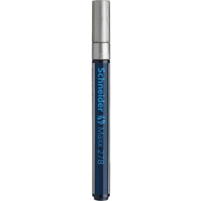 Afbeelding van lakmarker Schneider Maxx 278 0,8mm zilver doos met 10 stuks