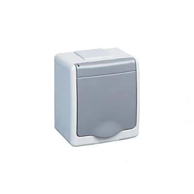 Afbeelding van PAWBOL 1 voudig opbouwstopcontact IP44 16 A/250 V Schuko opbouw stopcontact voor vochtige ruimtes GR