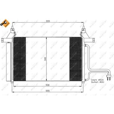 Afbeelding van Condensor, airconditioning NRF 35495