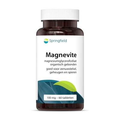Afbeelding van Springfield Magnevite Magnesium Glycerofosfaat 100mg Tabletten 60st