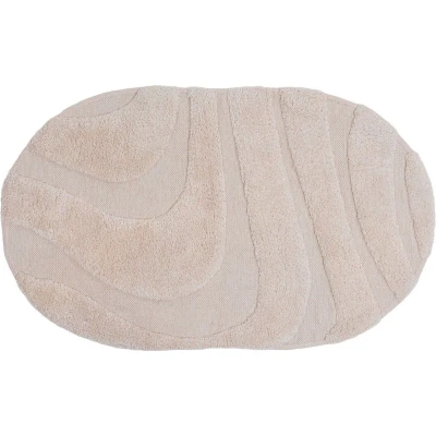 Afbeelding van Veer Carpets Badmat Beau Beige Ovaal 50 x 80 cm