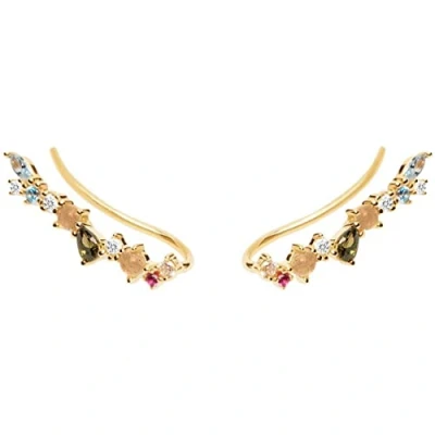 Afbeelding van P D Paola 925 Sterling Zilveren Goudkleurige Atelier Euphoria Oorbellen AR01 216 U