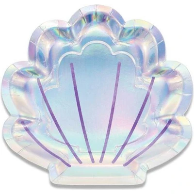 Afbeelding van Bord schelp Mermaid Shine 23cm 8 stuks