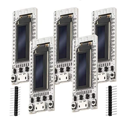 Afbeelding van AZDelivery 5 x NodeMCU ESP8266 12E Heltec met OLED display CP2102 WLAN WIFI Development Board Inclusief E Book!
