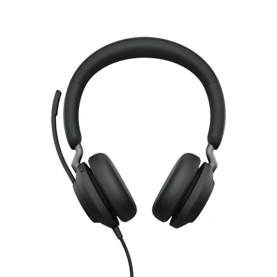 Afbeelding van Jabra Evolve2 40 SE Bedraad extra lange USB C kabel, noise cancelling stereo headset met 3 microfoongesprekstechnologie werkt Unified Communications platforms zoals Zoom en Google Meet zwart