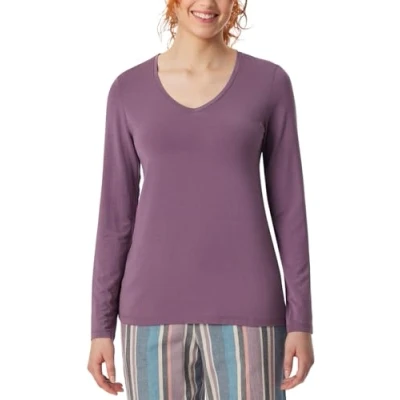 Afbeelding van Schiesser Dames slaapshirt lange mouwen Modal Mix + Relax Nachthemd, Malve_182101, 44, 44