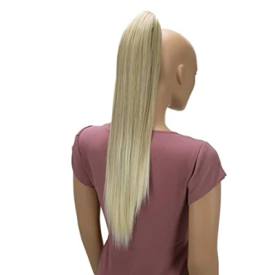 Afbeelding van CAISHA 60cm Pruik Vlecht Paardenstaart Haarextensies Glad Lichtblond Mix H623