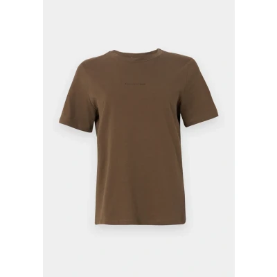Afbeelding van Marc O&#039;Polo Denim LOGO Print Tshirt basic, Dames, Maat: Small, Dark wood