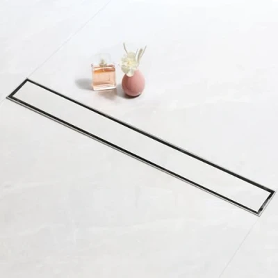 Afbeelding van SaniteModar Doucheafvoer 120 cm, 2 in 1 Paneel Douchegoot met Sifon, Deodorant en Haarfilter, van Roestvrij Staal