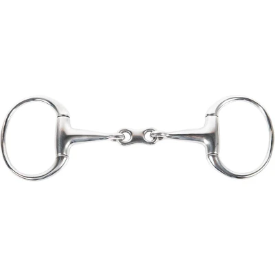Afbeelding van Harry&#039;s Horse Bustrens dubbelgebroken flat link 13mm 14,5 RVS