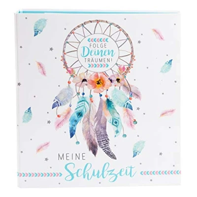 Afbeelding van Goldbuch Schoolzeit verzamelmap DIN A4, schoolmap motief dromenvanger, rugbreedte 5 cm, motiefmap met kunstdruk, map 4 tabbladen, multifunctionele mappen ca. 28,5 x 32 papier