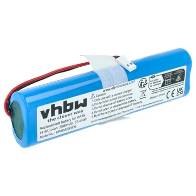 Afbeelding van vhbw Accu compatibel met iLife V3s Pro, V50, V5s V8s, X750 stofzuiger, huishoudelijke robots (2600 mAh, 14,4 V, Li ION)