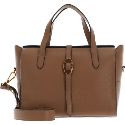 Afbeelding van Coccinelle Leren Handtas Schoudertas Cosima Handbag Nocciola Lichtbruin