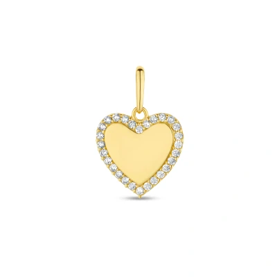 Afbeelding van goud (geelgoud) hanger hart zirkonia 4026049