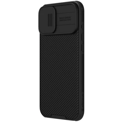 Afbeelding van Nillkin CamShield Magnetisch Hoesje Geschikt voor Apple iPhone 16 Plus Compatibel met MagSafe Camera Slider Back Cover Extra Bescherming Zwart