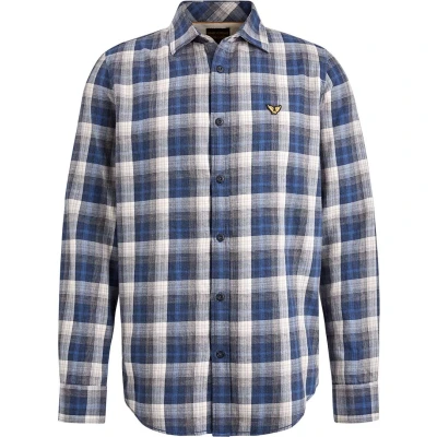 Afbeelding van PME Legend Overhemd Geruit Blauw/dessin M