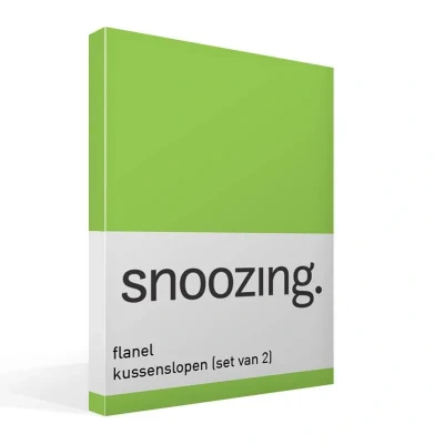 Afbeelding van Snoozing Flanel Kussenslopen Set van 2 40x60 cm Lime