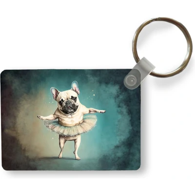 Afbeelding van Sleutelhanger Hond Tutu Ballet Abstract Portret Kind Uitdeelcadeautjes Plastic