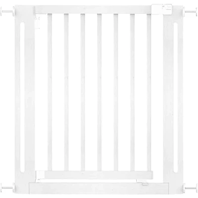 Afbeelding van Safetots Traphekje Elegance, Wit, 79cm 87cm, Drukplaats Beveiligingshek, 57cm Extra Brede Deuropening, Eén Stuk voor Trappen, Gangpaden en Deuren, Eenvoudige Installatie