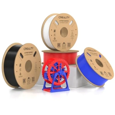 Afbeelding van Creality Hyper PETG filament, zwart + wit rood blauw filament 1,75 mm, 4 kg, 3D printerfilament, PETG, maatnauwkeurigheid +/ 0,03 printmaterialen voor de meeste printers