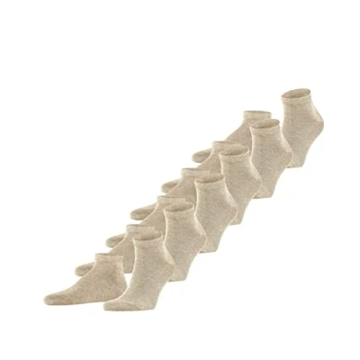 Afbeelding van Falke Happy 6PACK Sneaker Socks Everyday Casual Sokken, Heren, Maat: 47 50, Sand melange